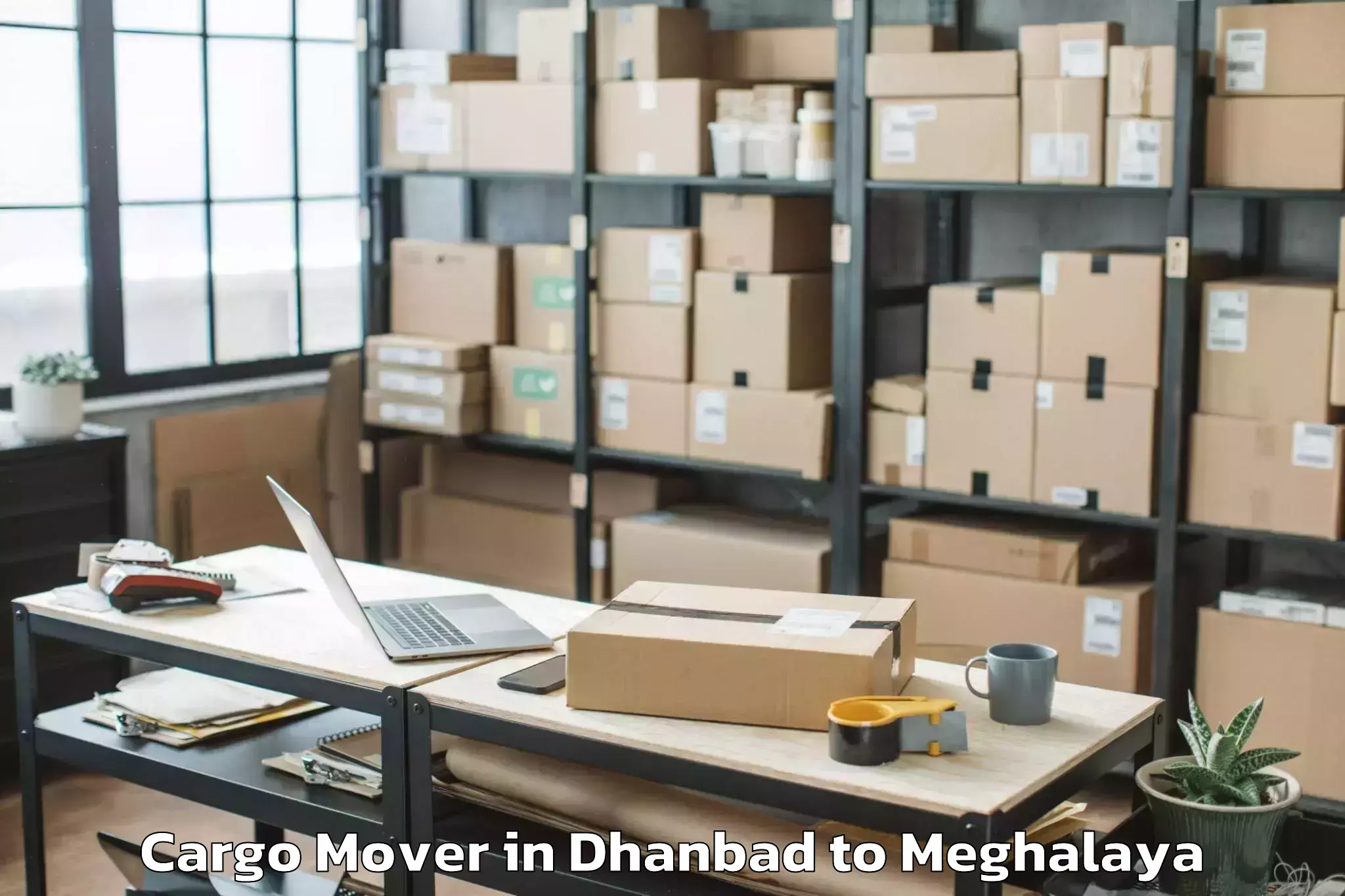 Top Dhanbad to Williamnagar Cargo Mover Available